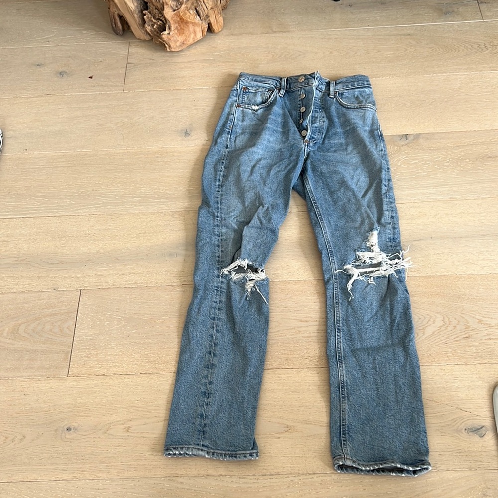 AGOLDE Riley High Rise Straight Jeans - Picture 2 of 6